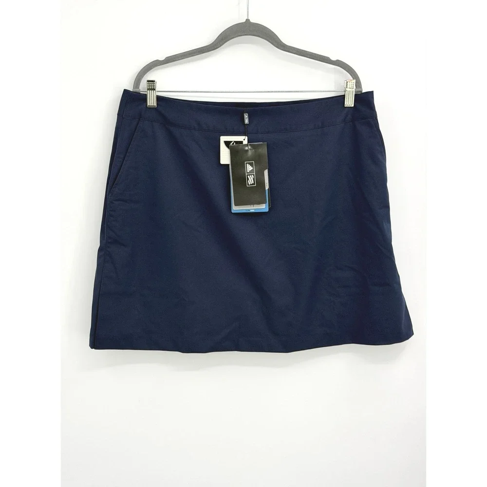 Adidas ClimaCool Golf Skort Navy Blue Athletic Skirt Built-in Shorts Size 16 NWT